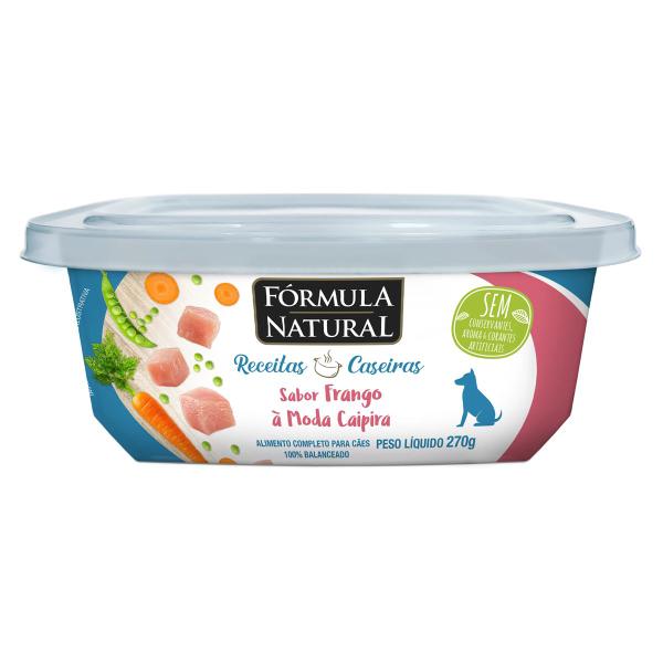 Imagem de 6x Ração Úmida Formula Natural Receitas Caseiras Cães Frango à Moda Caipira 270g Alimentação Natural