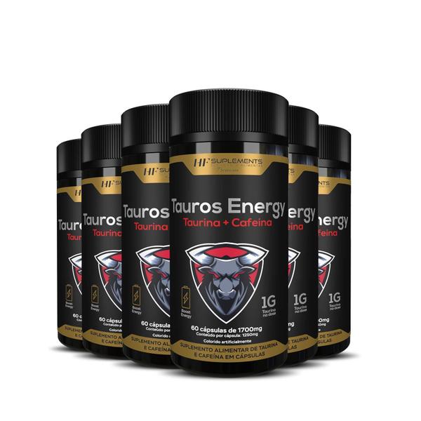 Imagem de 6X Tauros Energy 1700Mg 60Caps Hf Suplements