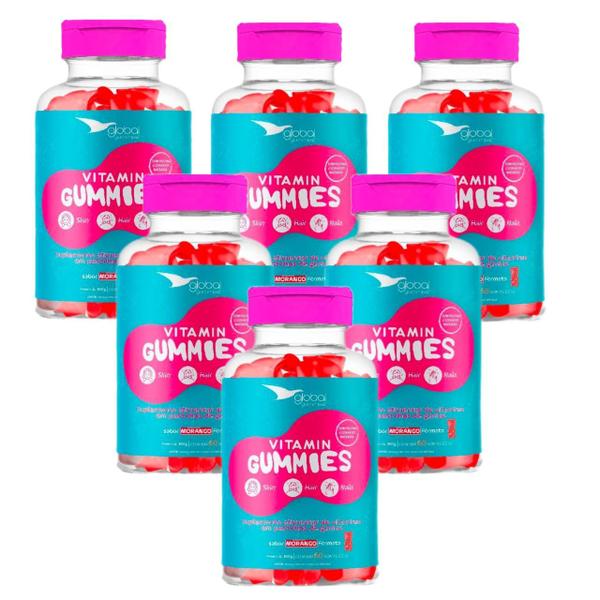 Imagem de 6x Vitamin Gummies Cabelos, Pele E Unhas- Global- 60 Gomas