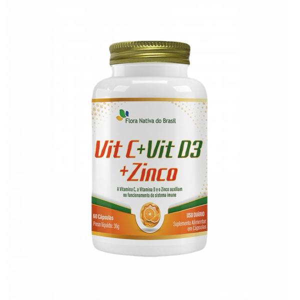 Imagem de 6x Vitamina C- Vitamina D3- Zinco- 60 Cápsulas- Flora Nativa