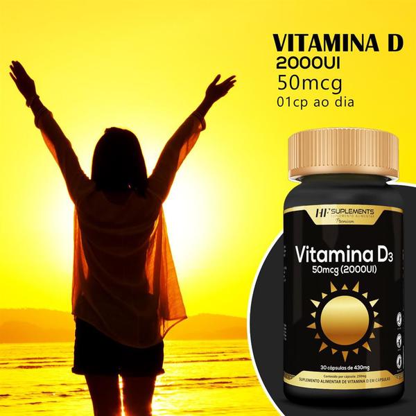 Imagem de 6x vitamina d3 2000ui 30caps premium hf suplements