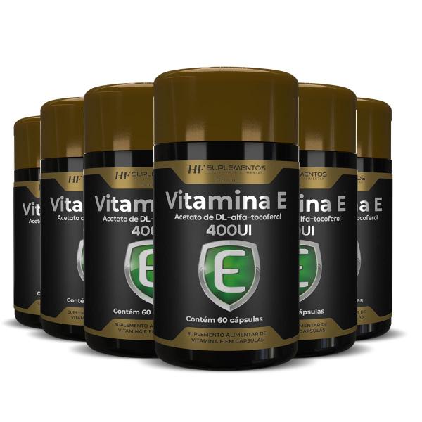 6x vitamina e 400ui alfa tocoferol 60 caps hf suplements - HF SUPLEMENTOS Imagem de 6x vitamina e 400ui alfa tocoferol 60 caps hf suplements