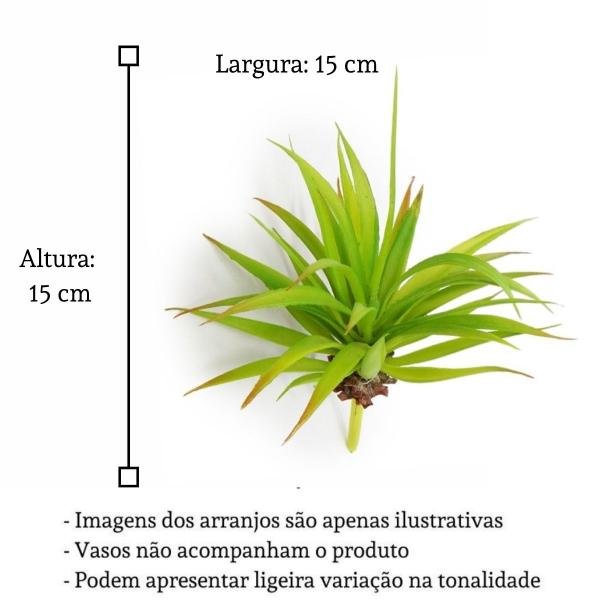 Imagem de 7 Folhagens Artificiais Suculenta Abacaxi Planta Artificial para sala Mini Planta Artificial - DE8864