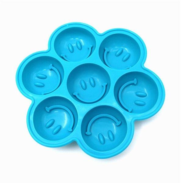 Imagem de 7 furo bandeja de gelo de silicone creative smiley caixa de gelo de silicone