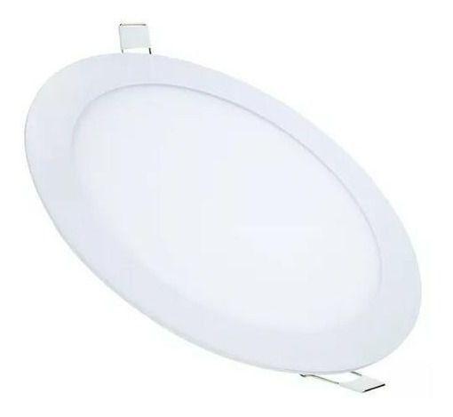 Imagem de 7 Plafon Led Redondo Embutir 18w Branco Quente 3000k Amarela