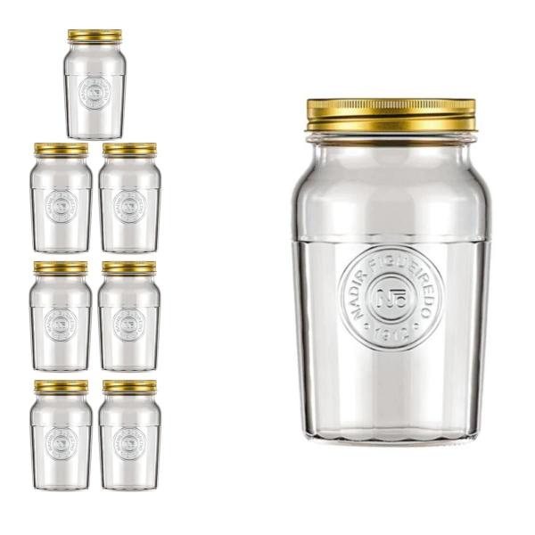7 Pote Americano Mantimento Café Vidro Vintage 1L Nadir - NADIR FIGUEREIDO Imagem de 7 Pote Americano Mantimento Café Vidro Vintage 1L Nadir