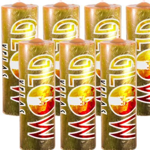 7 Velas De 7 Dias Amarela 100% Parafina Pura 260g - GLOW VELAS Imagem de 7 Velas De 7 Dias Amarela 100% Parafina Pura 260g
