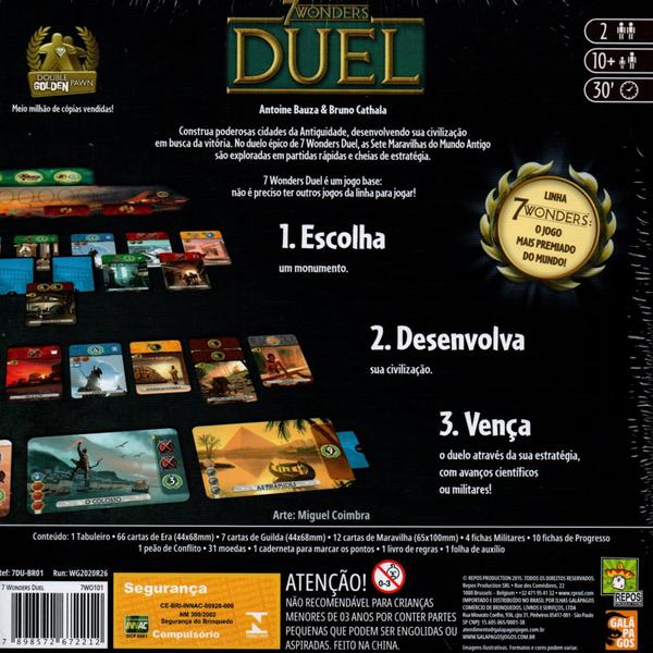 Imagem de 7 Wonders Duel - Galapagos Jogos - MECA