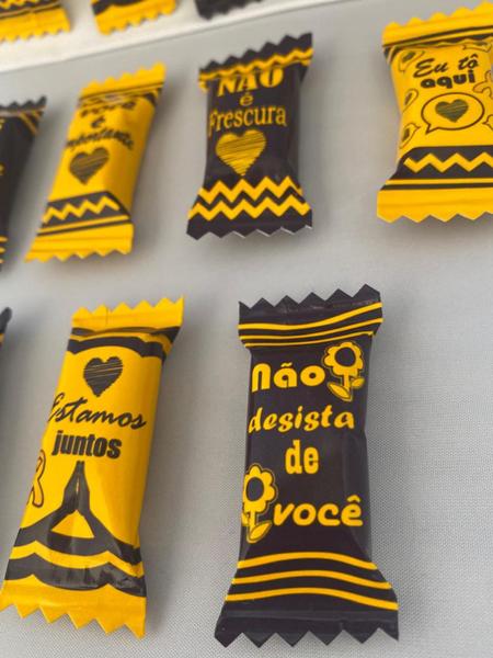 Imagem de 70 balas personalizadas setembro amarelo