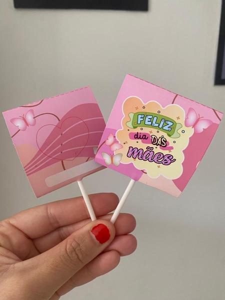 Imagem de 70 tag com pirulito dia das mães para mimos empresas, amigos, eventos especiais