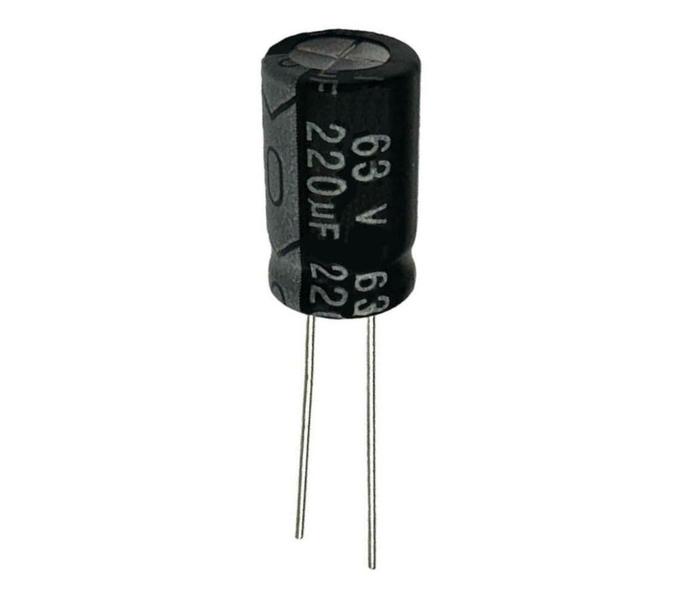 Imagem de 75 PÇS - CAPACITOR ELETROLITICO 220X63V - 220UF X 63V - 105º