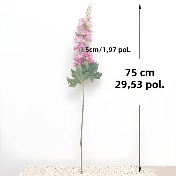 Imagem de 75cm De Comprimento Artificial Jacinthus Seda Delphinium Flores Para Casa Sala Estar Arranjo Vaso