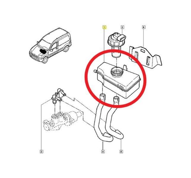 Imagem de 7700417649 - reservatório fluido freio clio - kangoo - symbol - clio ii / kangoo express / kangoo / symbol