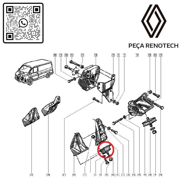 Imagem de 7700745290 - coxim do motor - para todos os motores -  trafic