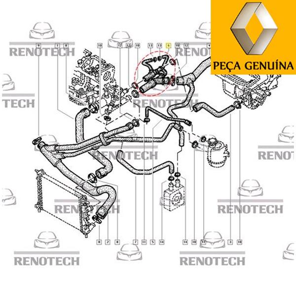 Imagem de 7700838893 - tubo do ar quente - mangueira - motor f3r 2.0 8v - 1997 a 2001 - megane i / scenic i / megane i sedan