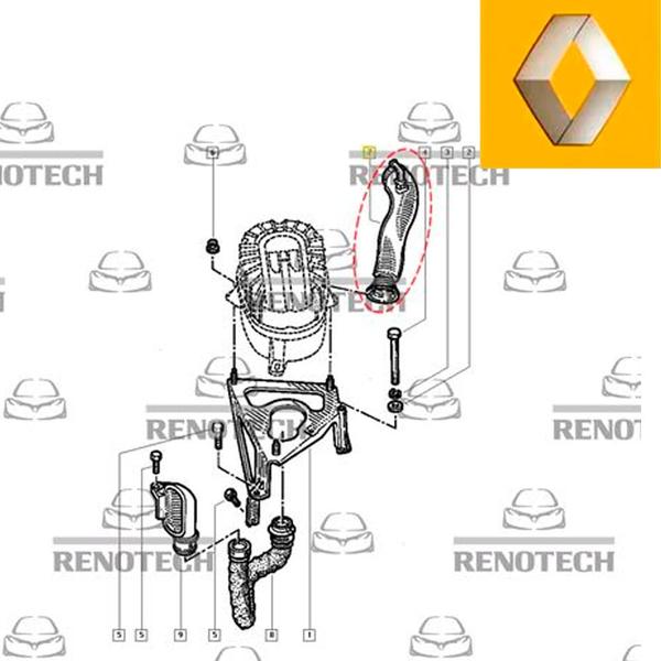 Imagem de 7700862392 - mangueira do filtro de ar - compatível com motores 2.0 8v f3r - de 1997 à 2001 - megane i / scenic i / megane i sedan