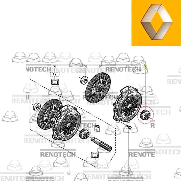 Imagem de 7700869415 - rolamento de embreagem - motores 1.2 8v c3g / 1.6 8v c3l / 1.8 8v f3p / 1.8 16v f7p - clio i / laguna / r-19 / sandero ii / clio ii / san