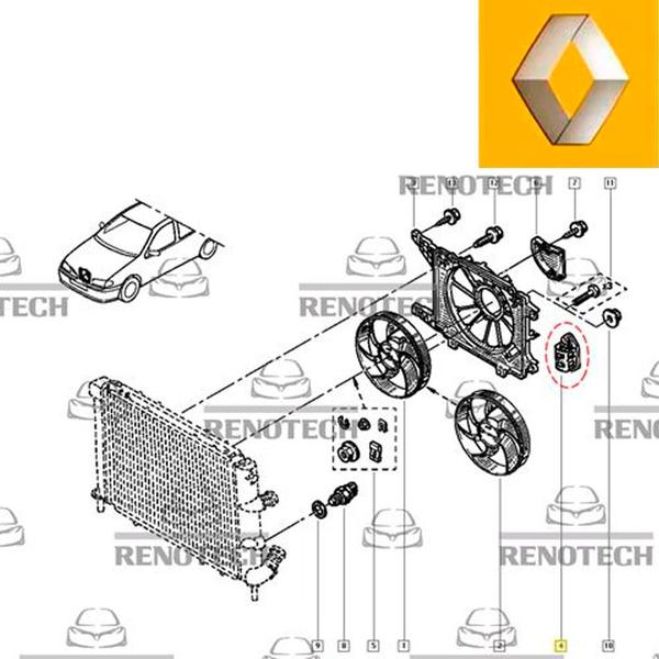 Imagem de 7701042681 - RESISTÊNCIA DA 1ª VELOCIDADE DA VENTOINHA DO RADIADOR - PARA RENAULT - MEGANE I / MASTER II / MASTER III / SCENIC I / MEGANE I SEDAN