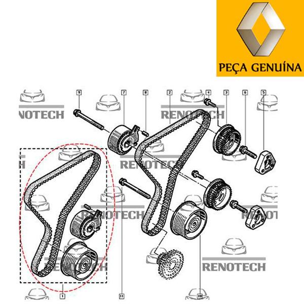 Imagem de 7701477380 - kit correia dentada - 2.5 16v g9u - 2004 a 2013 - master ii