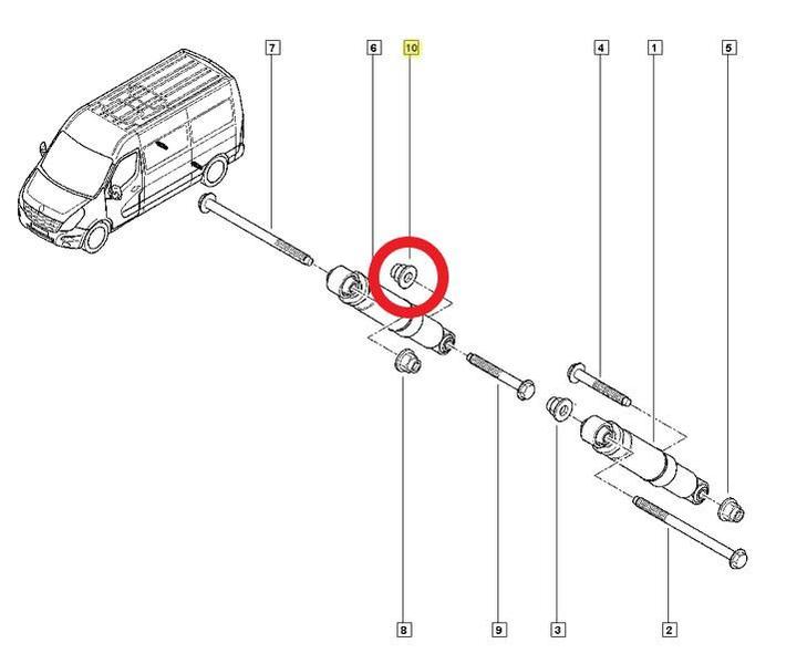 Imagem de 7703034212 - porca aço baixo carbono master 2.3 2013 em diante - master iii / duster / fluence