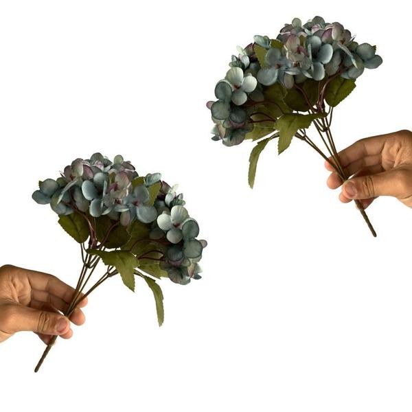 8 Buquê de mini hortênsia 26 cm flores artificiais festa de casamento jardim decoração de casa - DE1923 - Decora Flores Artificiais Imagem de 8 Buquê de mini hortênsia 26 cm flores artificiais festa de casamento jardim decoração de casa - DE1923
