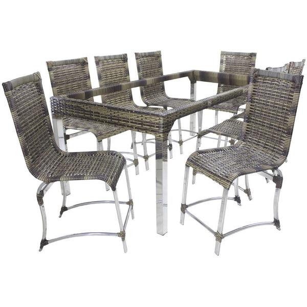 Imagem de 8 Cadeiras E Mesa De Jantar Haiti Em Alumínio Para Cozinha