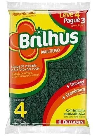 Imagem de 8 Esponjas Multiuso Brilhus Leve Lava Louça Pratico Barato