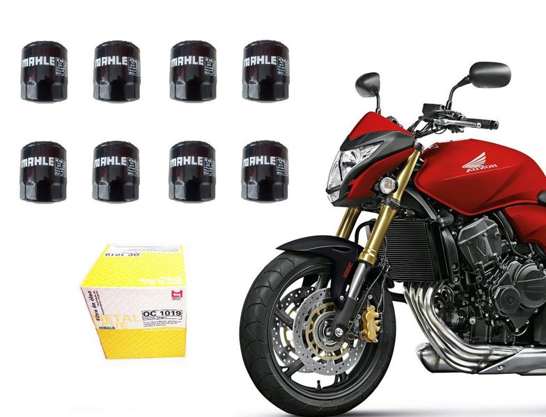 Imagem de 8 Filtros Óleo Metal Leve Mahle Cb 500 600 Hornet Nc 700 750 Xj6 R1 Verys Ninja Z Transalp Cbr Shadow - OC1019