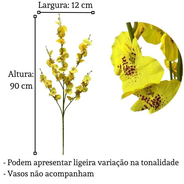 Imagem de 8 Galhos de orquídea flor artificial delicada e charmosa para decoração qualidade e durabilidade - DE8855