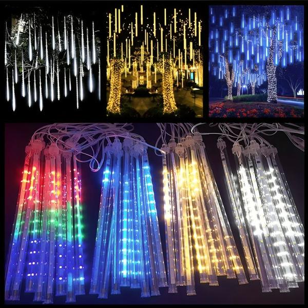 Imagem de 8 LEDS Meteoro Luzes Tubo De Chuva 5Cm Lâmpada Para Jardim Ao Ar Livre Casa Cortinas Decoração Da Festa De Natal 98539