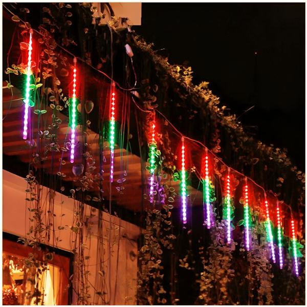 Imagem de 8 LEDS Meteoro Luzes Tubo De Chuva 5Cm Lâmpada Para Jardim Ao Ar Livre Casa Cortinas Decoração Da Festa De Natal 98539