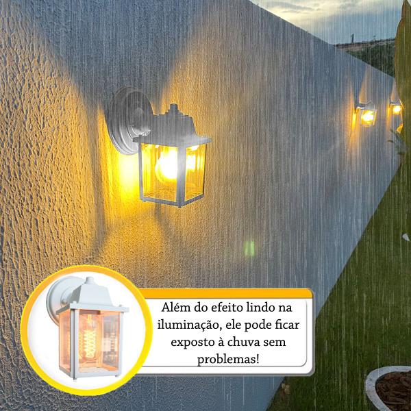 Imagem de 8 Luminaria Externa Retro Branco Vintage Alz19