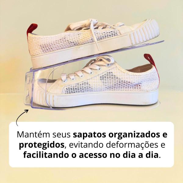 Imagem de 8 Organizadores de Sapato Sandália tênis chinelo sapatilha salto armário closet guarda roupa quarto