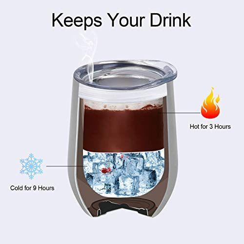 8 Pack 12Oz Copos de Vinho de Aço Inoxidável, Copo de Vinho Isolado, Taça de Vinho Isolada de Parede Dupla, Taças de Vinho Sem Haste de Aço Inoxidável com Tampas para Café, Vinho, Cocktails, Champaign, Prata - Lifecapido Imagem de 8 Pack 12Oz Copos de Vinho de Aço Inoxidável, Copo de Vinho Isolado, Taça de Vinho Isolada de Parede Dupla, Taças de Vinho Sem Haste de Aço Inoxidável com Tampas para Café, Vinho, Cocktails, Champaign, Prata