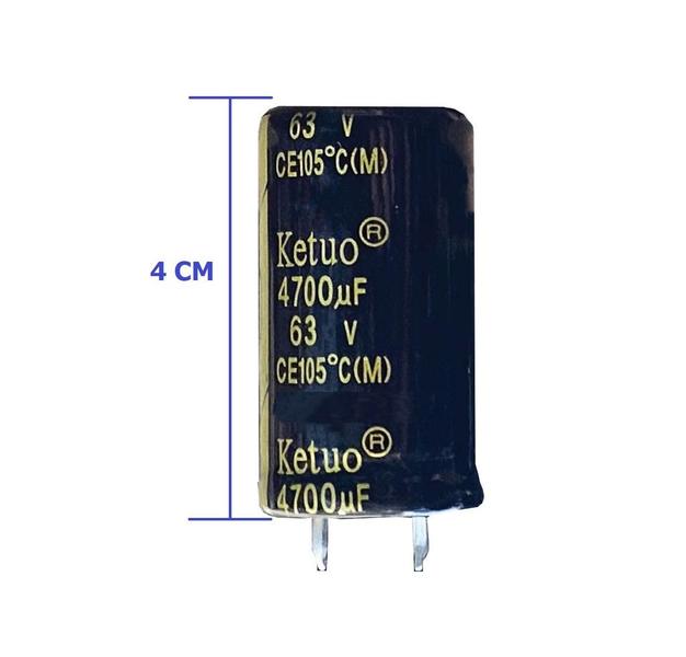 Imagem de 8 pçs - capacitor eletrolitico 4700x63v - 4700uf x 63v