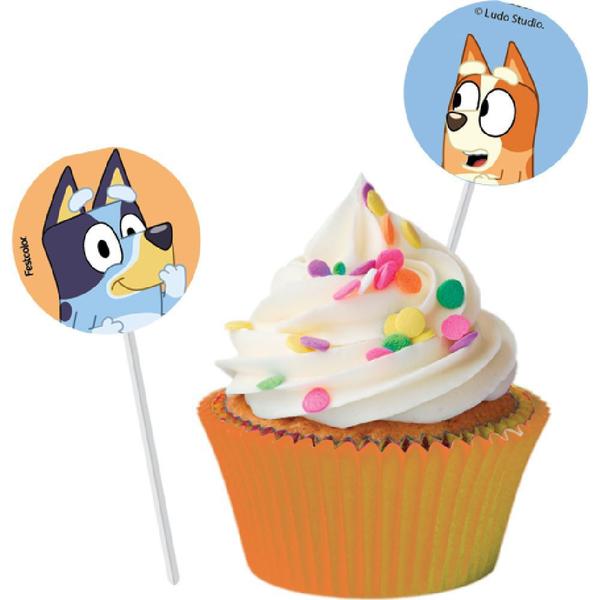 Imagem de 8 Picks Topo Decoração Doces Festa Bluey