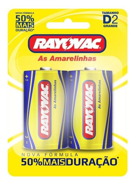 Imagem de 8 Pilhas Rayovac  As Amarelinhas  D Grande (4 Cartelas)