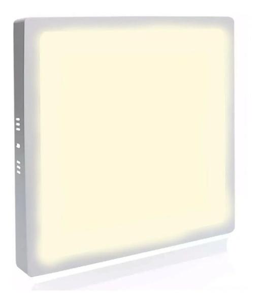 Imagem de 8 Plafon Painel Quadrado Sobrepor 18w Branco Quente 3000k