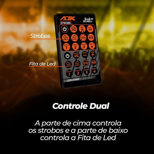 Imagem de 8 Strobo Automotivo Carro AJK 3.0 RGB Rítmico Farol 6W Forte