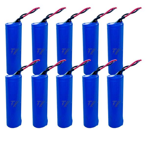 Imagem de 8 Super Baterias 3,7v  18650 2200mah Com Fio