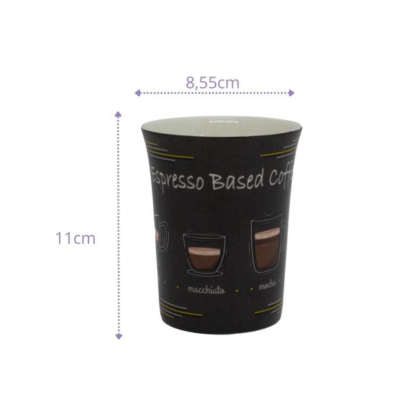 Imagem de 8 Xícara Café Expresso Achocolatado 340ml Café Chá Vidro