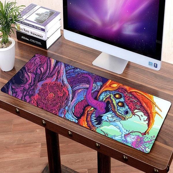 Imagem de  80 * 30cm Grande Jogo mouse pad Hyper beast para CS GO L XL tatame grande AWP para CSGO gamer Mousepad jogo pc muismat 800x300mmlarge mouse de jogo