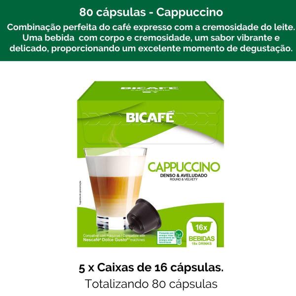 Imagem de 80 Cápsulas Para Dolce Gusto - Kit Cappuccino - Cápsula Bicafé