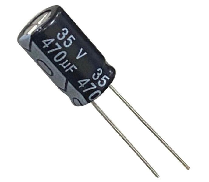 Imagem de 80 PÇS - CAPACITOR ELETROLITICO 470X35V - 470 UF X 35V 105º