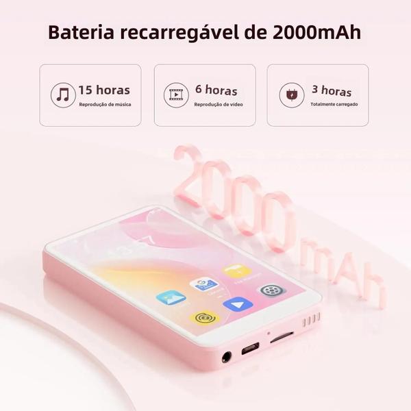 Imagem de 80gb Android 9.0 Mp3 Player Bluetooth Wifi Alto-falantes Com Tela Sensível Ao Toque De 4,0 Polegadas