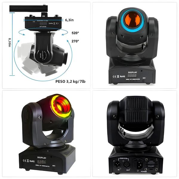 Imagem de 80W LED Party DJ Disco Moving Head Spotlight Luzes Piscantes Para Bar Clube Evento Salão De Baile