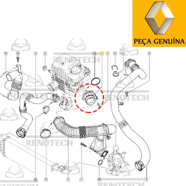 Imagem de 8200914647 - sensor do fluxo de ar - motor 2.3 16v m9t - de 2013 em diante - master iii