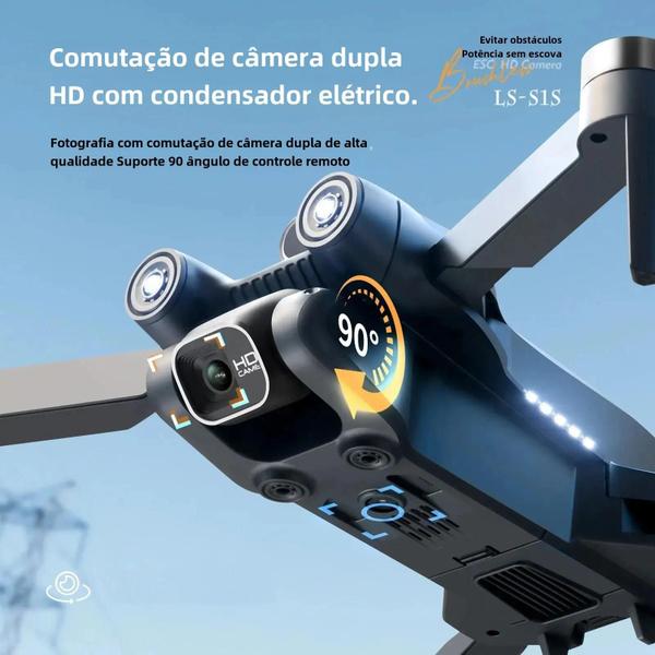 Imagem de 8k Hd Câmera S1s Drone 5g Wifi 4k Sem Escova 360    Presente De Brinquedo Quadricóptero Rc Para