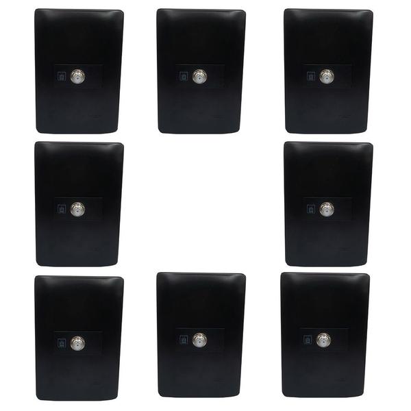 Imagem de 8un Tomada Para Antena De Tv Para Cabo Coaxial Com Placa Habitat Black FAME