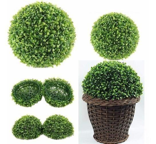 Imagem de 9 Buchinhos Artificiais 18Cm - Bolas De Grama Decorativa